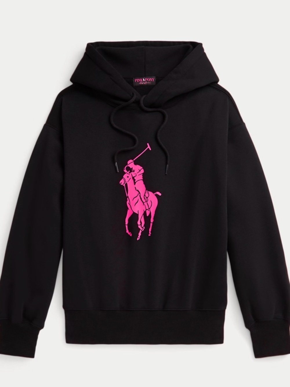 Polo by Ralph Lauren women’s Black Hoodie with Pink Pony Logo